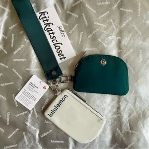 🆕 VAPOR/STORM TEAL  - NWT lululemon dual pouch wristlet